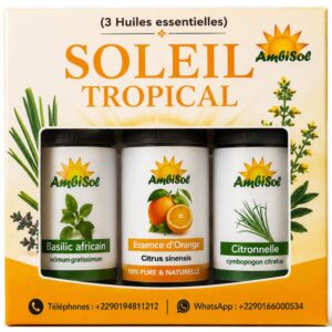 SOLEIL TROPICAL – COFFRET DE 3 HUILES ESSENTIELLES NATURELLES