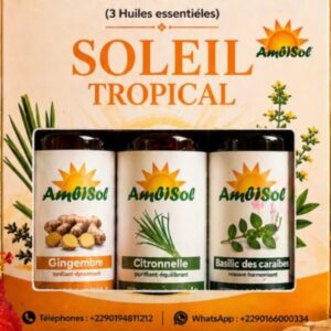 SOLEIL TROPICAL – PACK DE 3 HUILES ESSENTIELLES NATURELLES